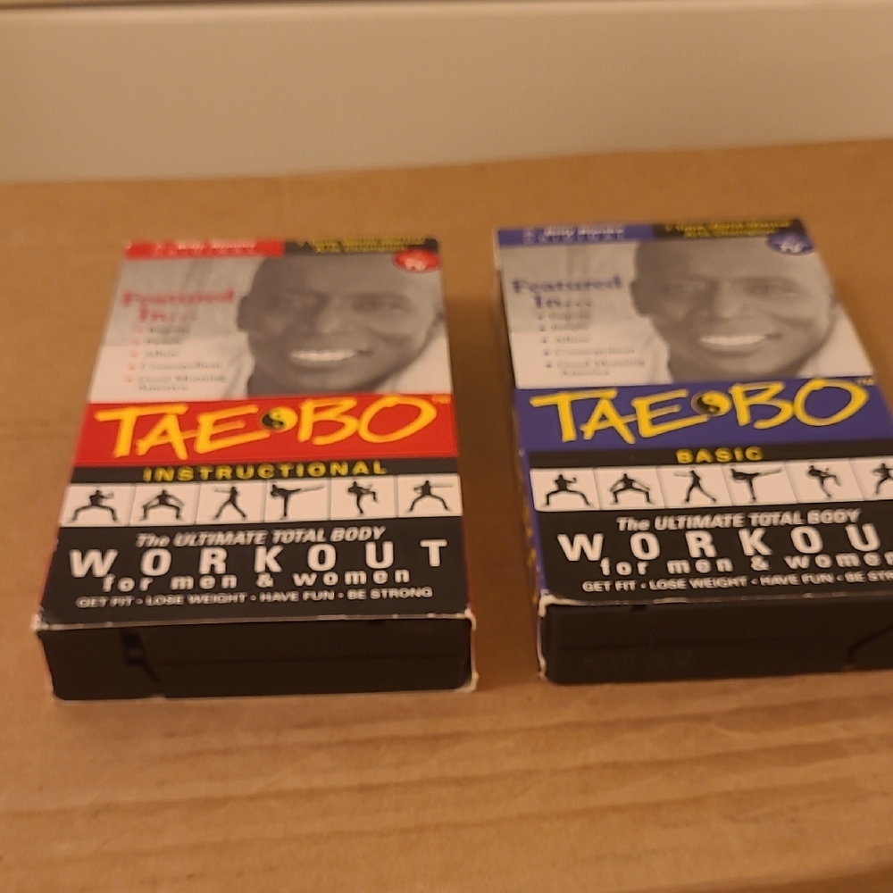 2 TAEBO Workout Instructional and Basic Video Set By Billy Blanks